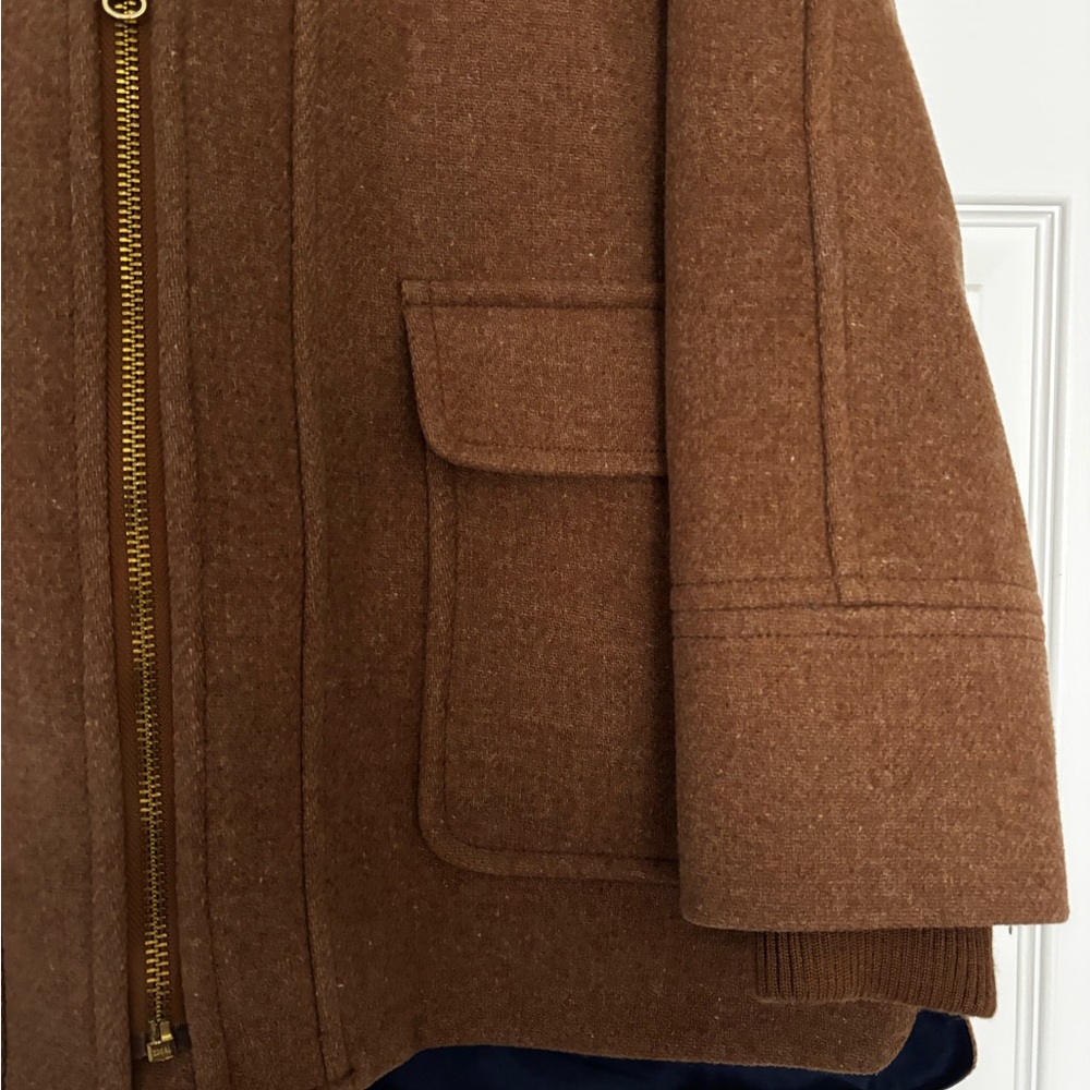 J. Crew Brown Hooded Jacket - Picture 2 of 5